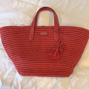Kate Spade Lava Falls Cabana straw large tote